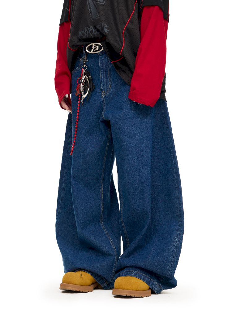 Aged Machete Wide Leg Jeans【s0000011699】