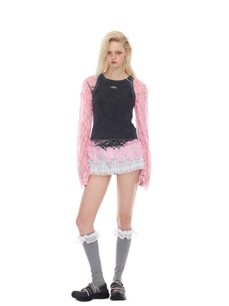 Oversized Gender-Neutral Layered T-Shirt【s0000012989】