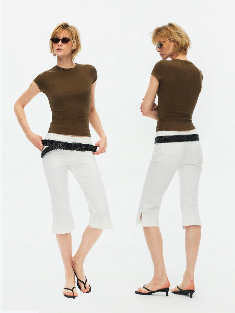 Slim Crew Neck Short Sleeved Tee【s0000015922】