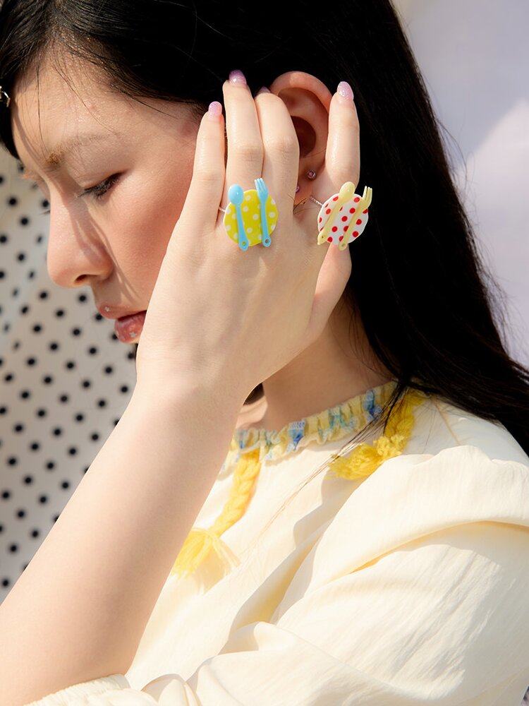 Tableware Star Ring Necklace【s0000015847】