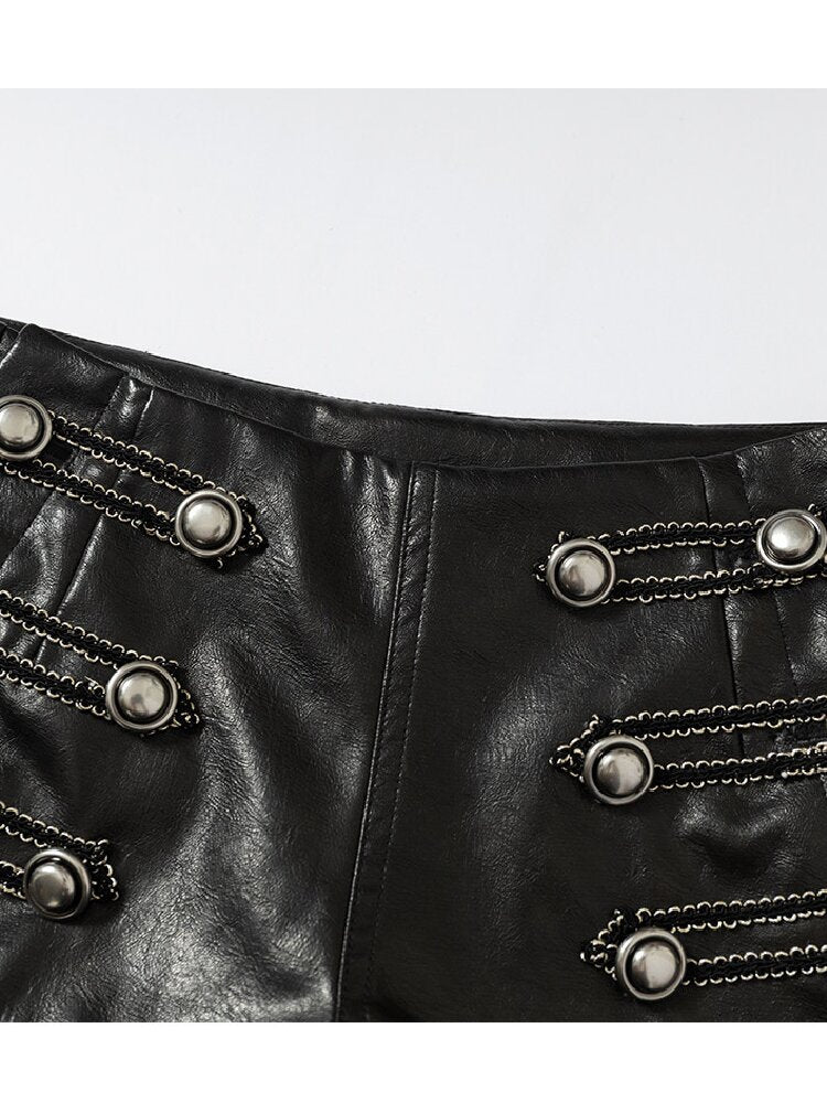 NO RCourt Punk Metal Chain Slim Shorts【s0000017236】