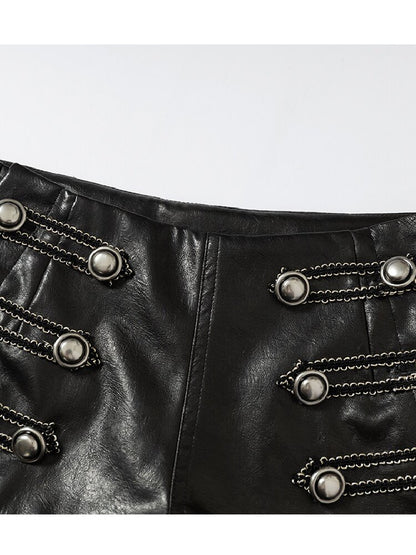NO RCourt Punk Metal Chain Slim Shorts【s0000017236】