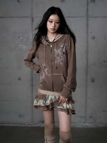 Detachable Hooded Sweatshirt Dress【s0000013943】