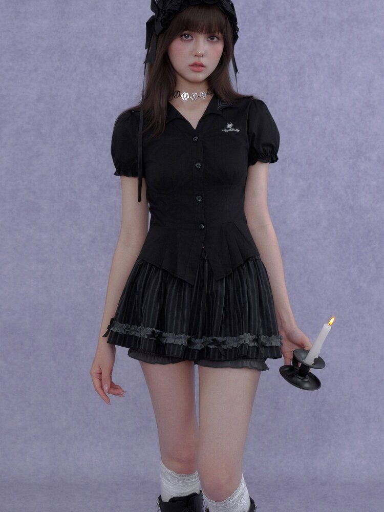 Black Forest Slimming Skirt Pants【s0000016645】