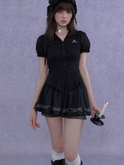 Black Forest Slimming Skirt Pants【s0000016645】