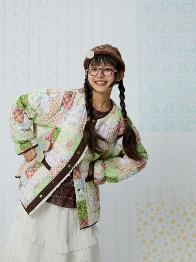 Quilted Print Blocked Padded Jacket【s0000015037】