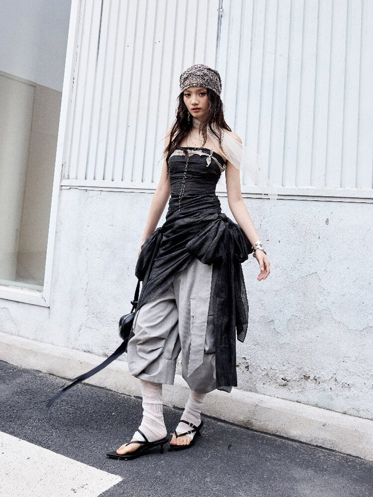 Romantic Lace-Up Bow Bandeau Top【s0000016866】
