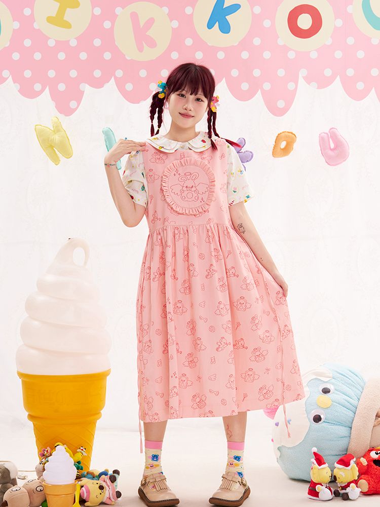 Animal Angel Strappy Skirt Tank Top Skirt【s0000013191】