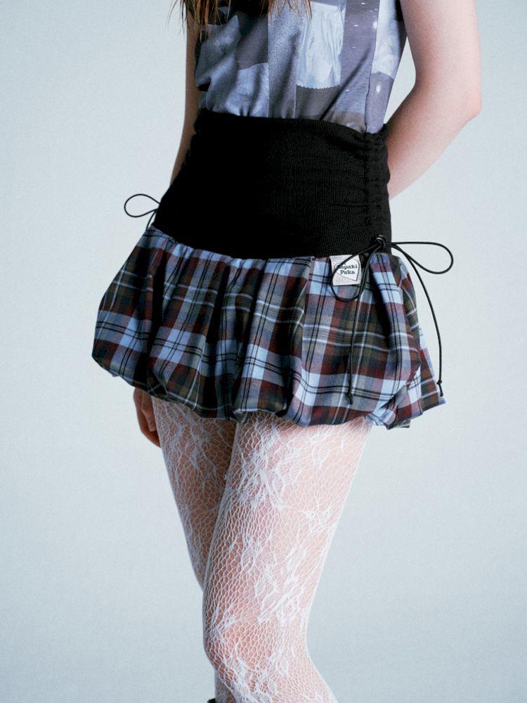 Adjustable Wide Waist Half Skirt [S0000009286]