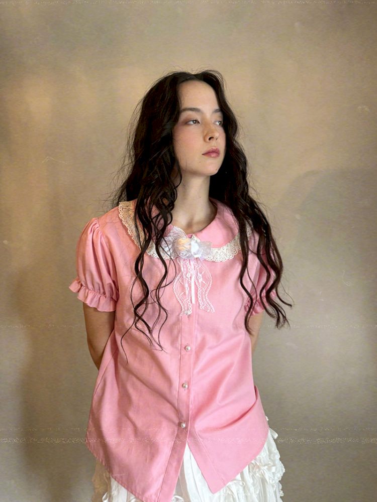 Short-sleeved cotton shirt【s0000012762】