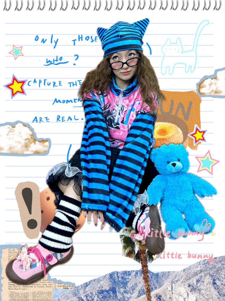 Striped Patchwork Plush Sweater【s0000015054】