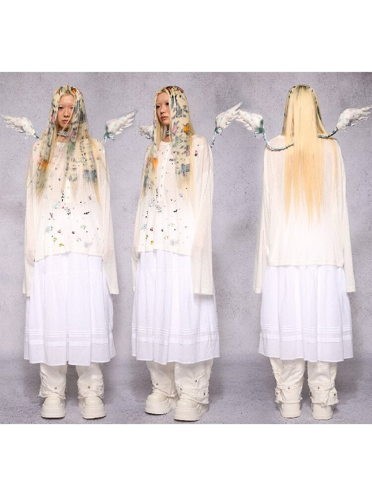 Sticker Print Open Front Top【s0000018734】