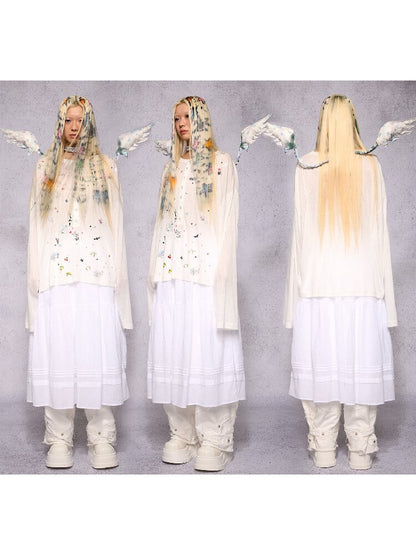 Sticker Print Open Front Top【s0000018734】
