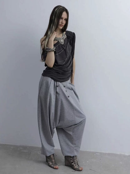 Fringe Shirred Diamond T-Shirt【s0000016568】