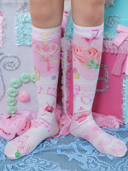 Vintage Print Breathable Socks【s0000017459】
