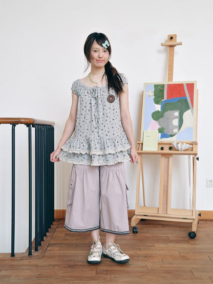 Patchwork Print Polo T-Shirt Top【s0000018716】
