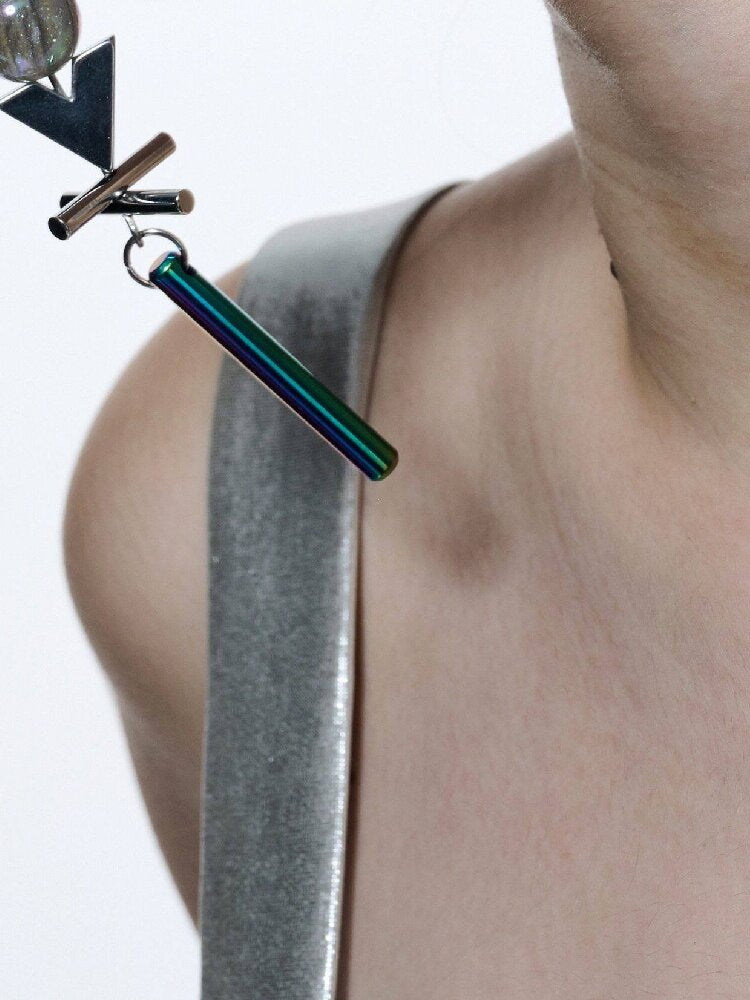 Futuristic Punk Heavy Earrings【s0000018820】