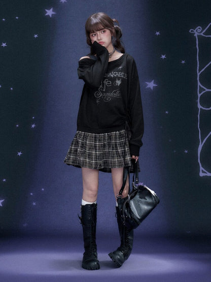 Dark Graffiti Fake Two Dress【s0000015466】