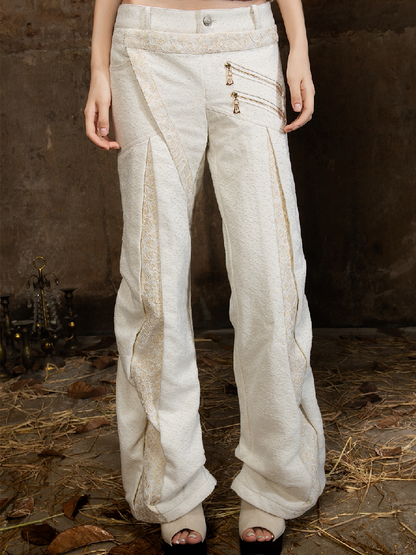 Heavy Duty Lace Patchwork Pants【s0000018380】