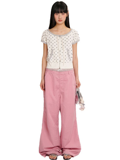 Double zipper one shoulder short sleeve t-shirt【s0000013430】