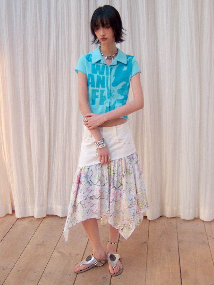 Printed Short Sleeve Shirt【s0000012954】