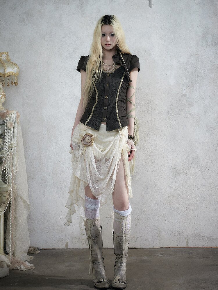 Vintage Court Baroque Mermaid Skirt【s0000017990】