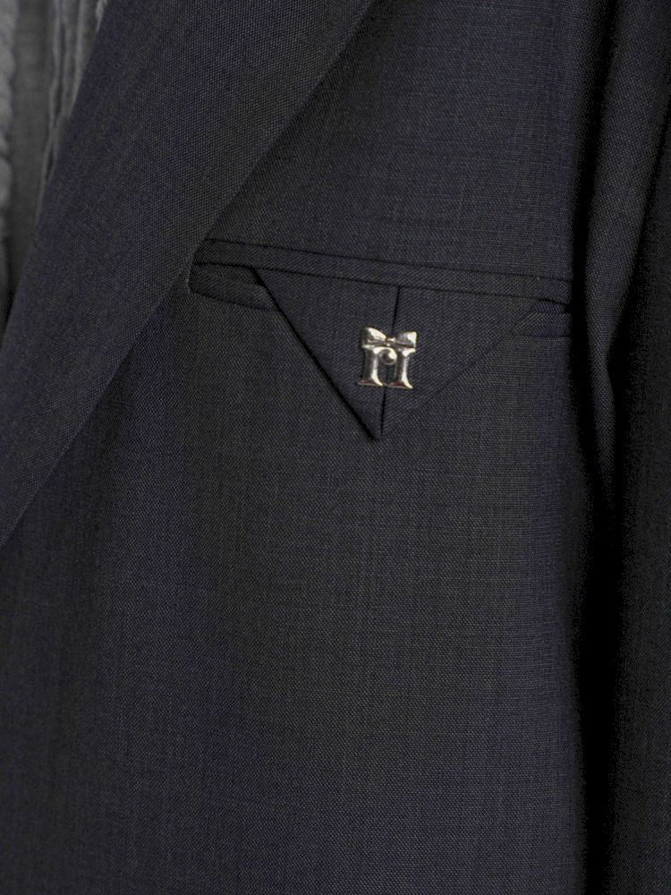 Multiple pockets design cuffs tie bow blazer 【s0000008576】