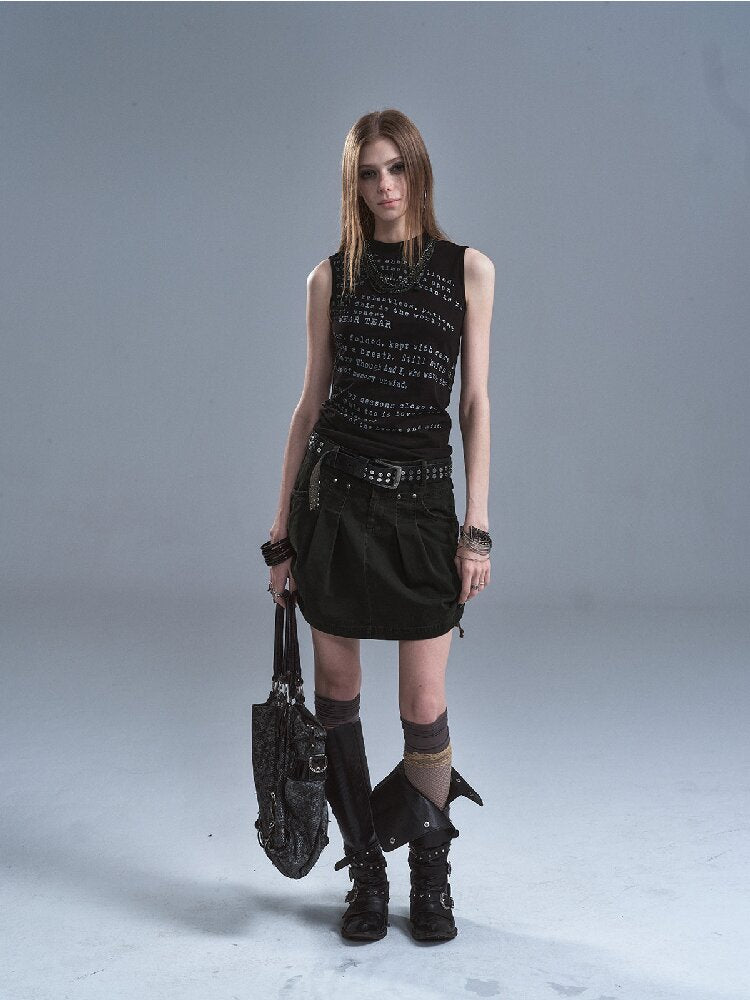 Wear Side Drawstring Split Skirt【s0000016894】