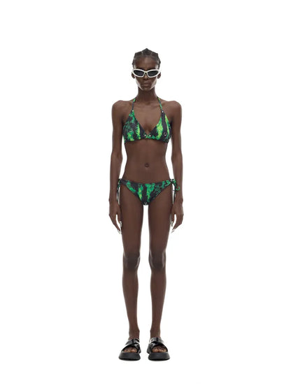 Moon Flame Fluorescent Green Swimsuit【s0000014006】