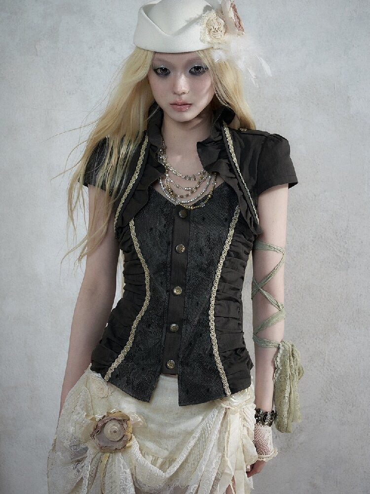 Medieval Heavy Work Lace Shirt【s0000017985】