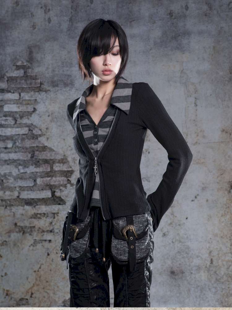 V-Neck Pullover Long-Sleeve Knit Top【s0000014492】