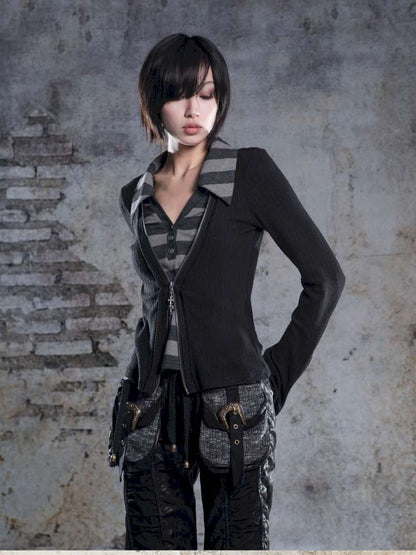 V-Neck Pullover Long-Sleeve Knit Top【s0000014492】