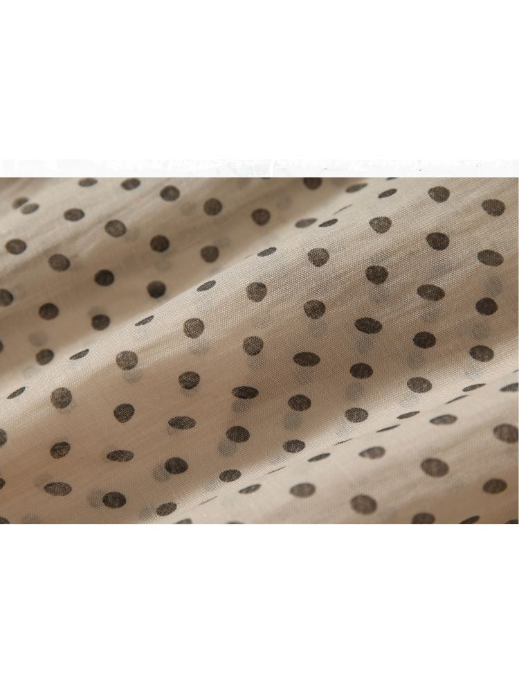 Polka dot plaid sun loose shirt【s0000012622】