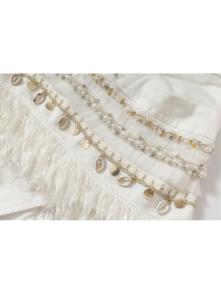 Irregular short strapless vest【s0000012783】