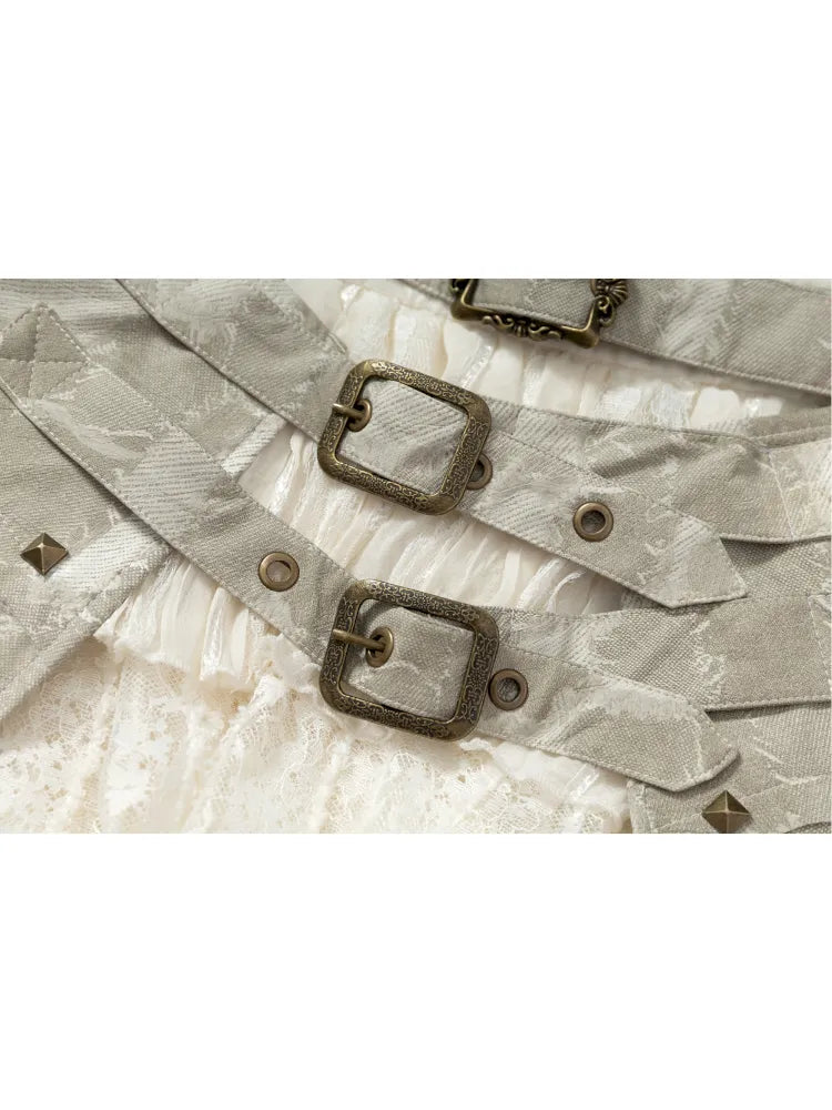 Asymmetrical multi-layer lace skirt【s0000013955】