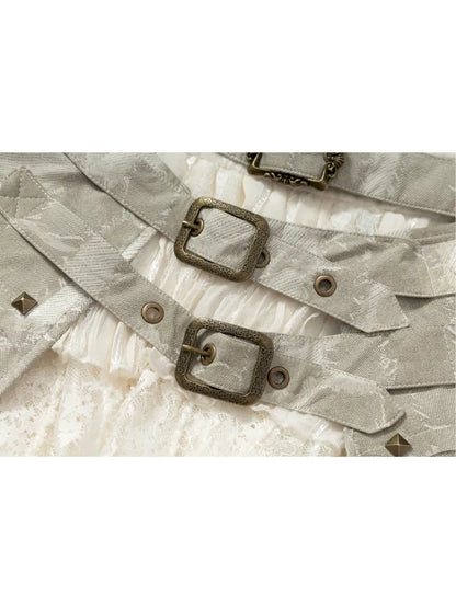 Asymmetrical multi-layer lace skirt【s0000013955】