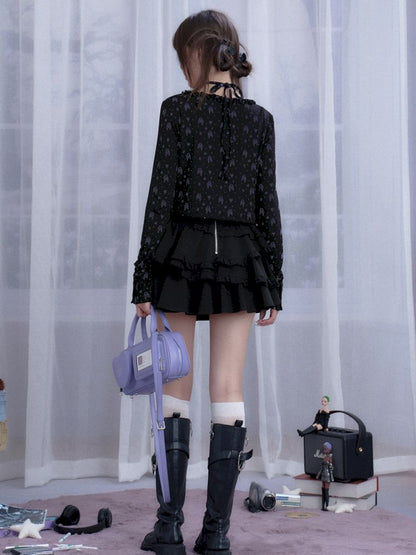 Bear Print Knit Camisole Jacket Cardigan【s0000013368】
