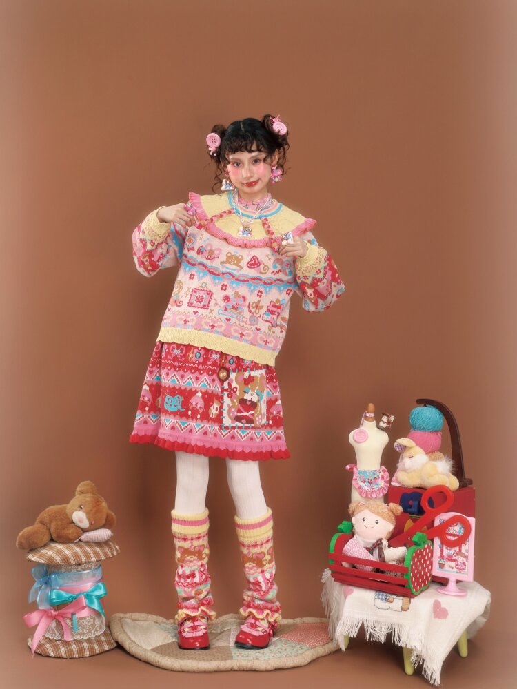 Gouache Contrast Knit Pullover【s0000015592】