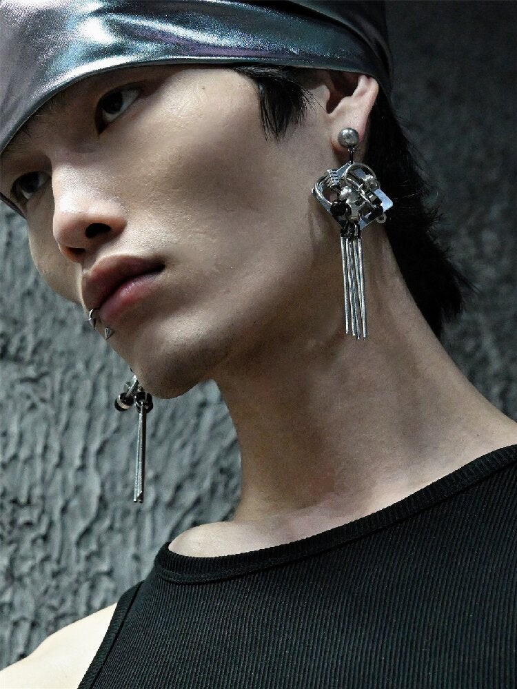 Hardcore Mechanical Punk Stud Earrings【s0000018874】