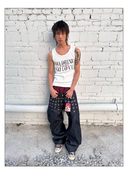 Laser Lamp Ball Double Waist Jeans【s0000016976】