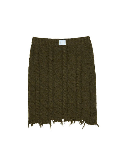 Twisted Flower Knit Cardigan Halter Skirt Set【s0000011570】