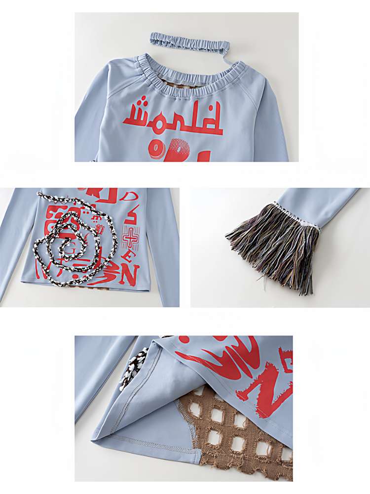 Asymmetrical Long Sleeve Top【s0000015147】