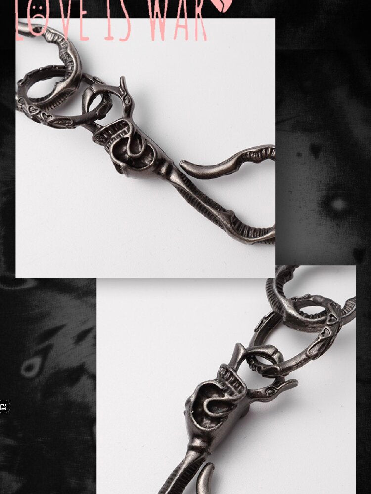 Retro Skull Lock Heavy Punk Chain【s0000018969】