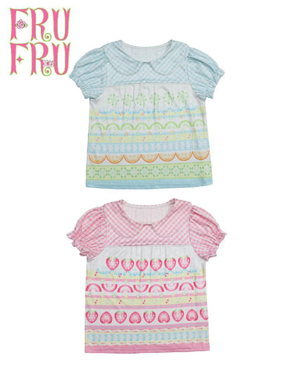 Strawberry Lime Print Loose T-Shirt【s0000017765】