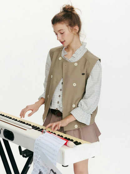 Lily Valley Double Breasted Vest【s0000015674】