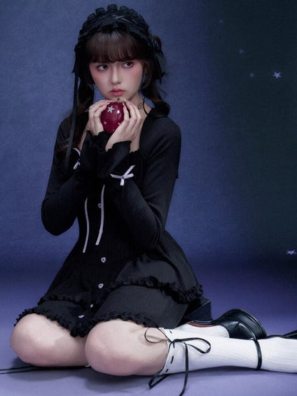 Black Purple Slim Cake Dress【s0000015473】