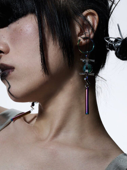 Futuristic Punk Deconstructed Earrings【s0000018817】