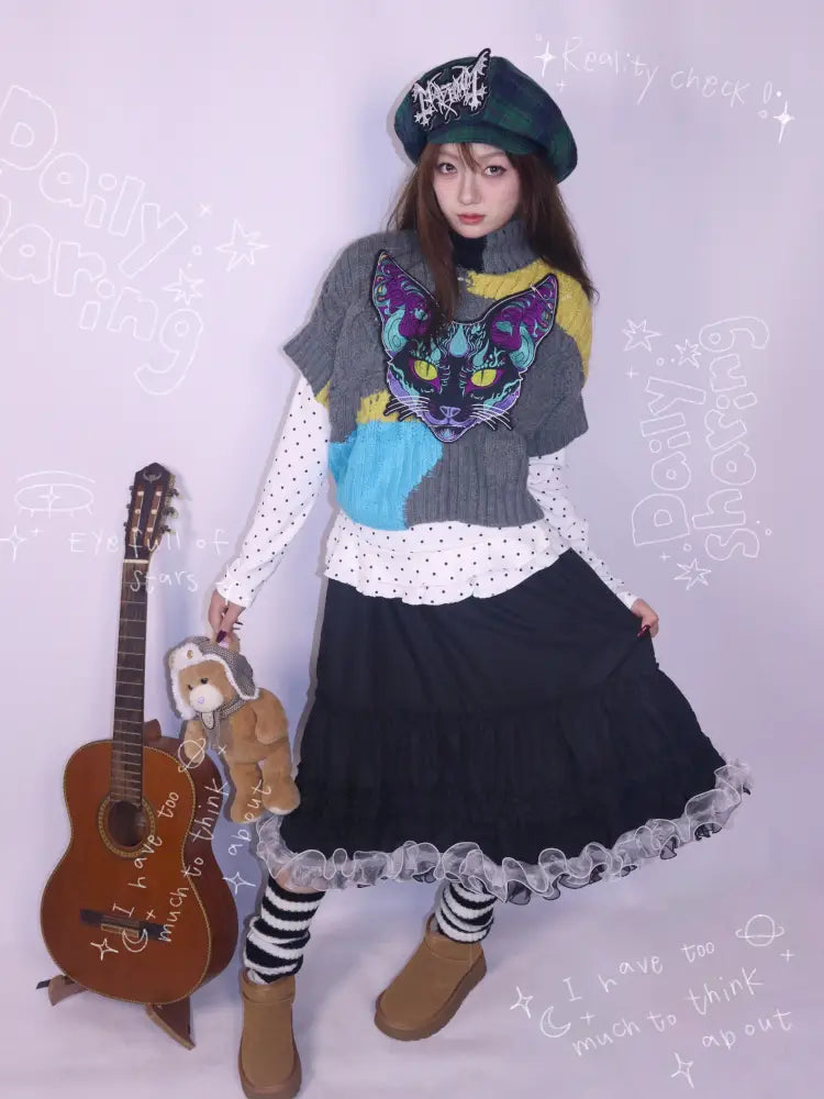 Color-Blocked Sweater Vest【s0000014347】