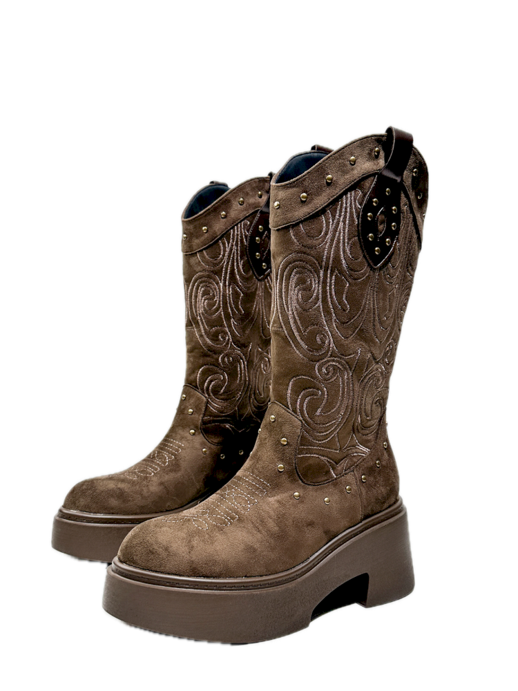 Thick Bottom Western Boots【s0000013764】