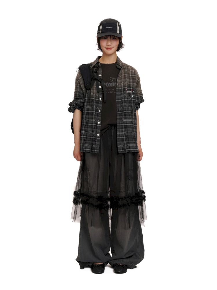 Light Sheer Mesh Half-body Skirt【s0000012516】